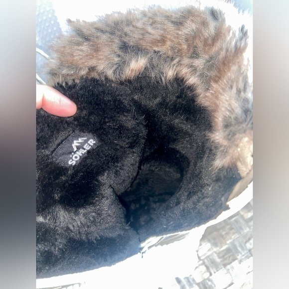 Woman Sölher winter boots white-beige faux fur side zipper lace-up size 7.5 (38) - Picture 15 of 16